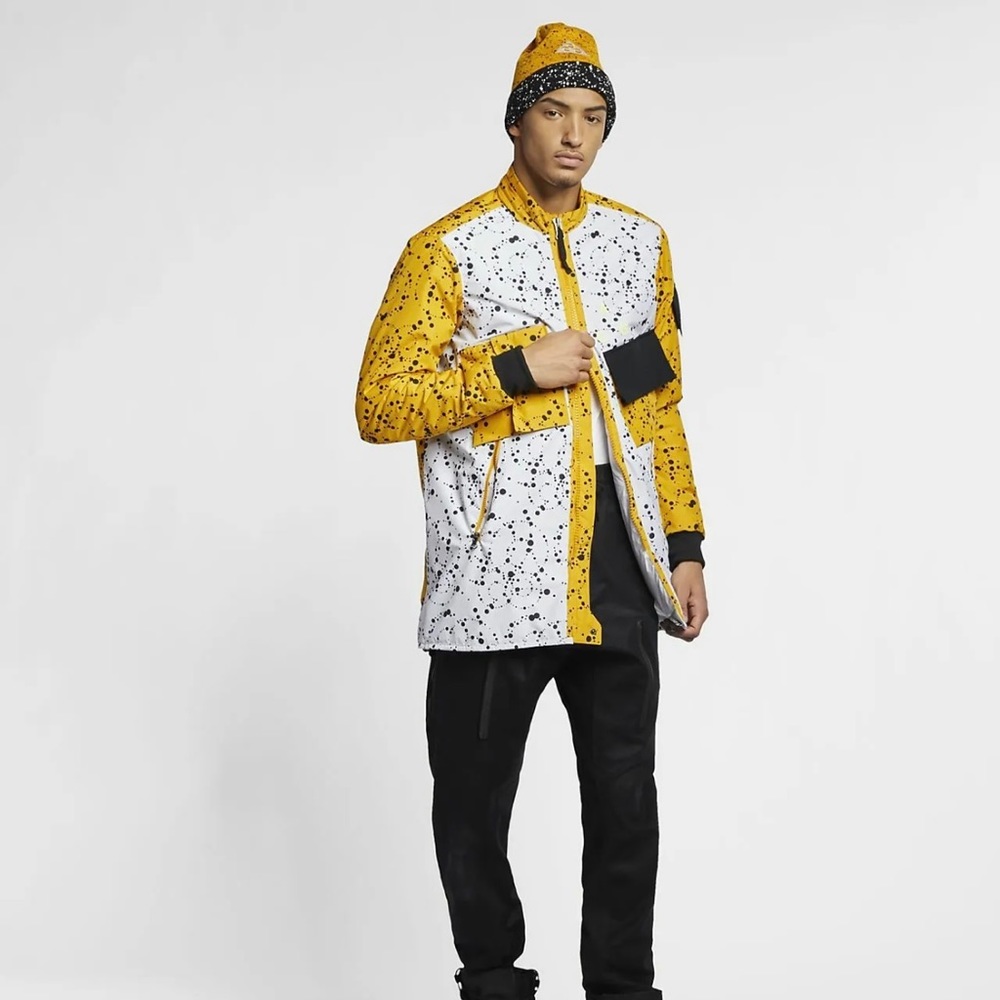 Nike ACG Insulated Jacket AQ3531 100 White/Yellow-Black New Men's Size XL